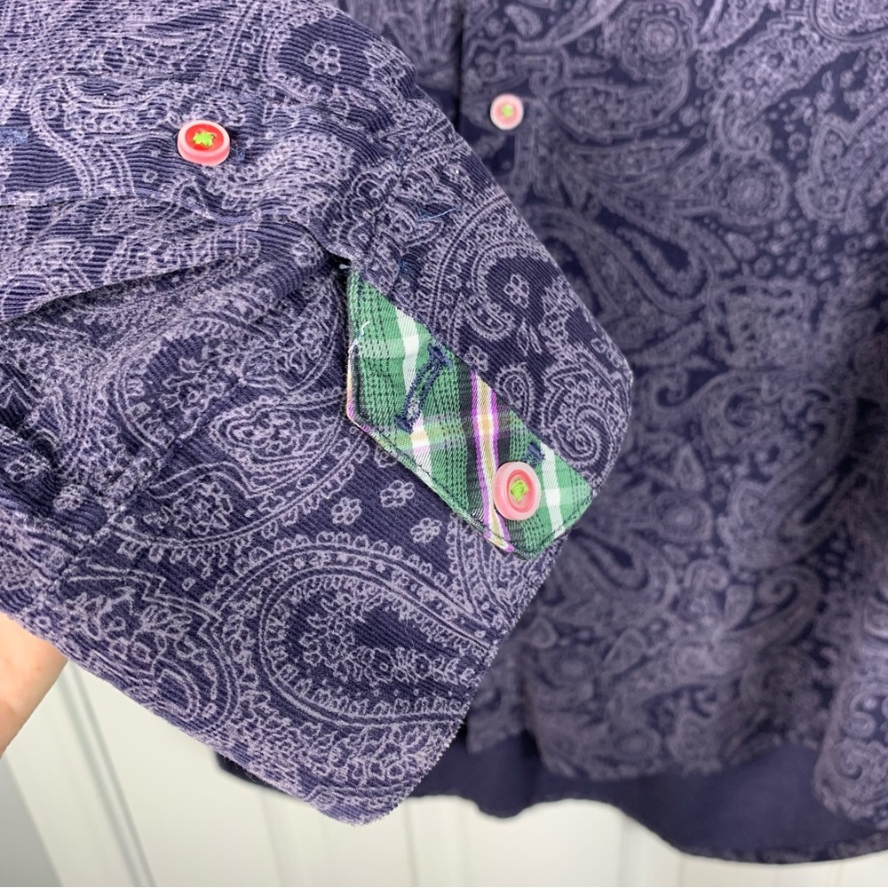 Robert Graham Paisley Button Down Long Sleeve Top Size 2XL - Picture 4 of 5